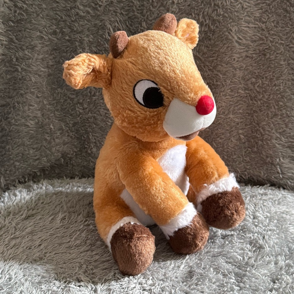 Kohl's Care Plush‎ Reindeer Stuffed Animal - Brown with Red Nose